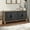 Black+Natural, variant on Vintage Design 63" Storage Cabinet, Accent Cabinets with Adjustable Shelves and Large Faceted Carved & Spliced Doors, Drawer Organizer for TV Stand Table, Sideboards and Accent Cabinets, Black+Natural