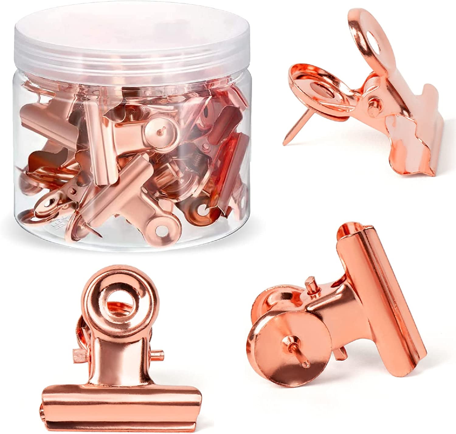 465 Pcs Rose Gold Push Pins Set Rose Gold Thumb Tacks 5 Style Decorative  Push Pins Paper Clips Map Tacks for Cork Board Office Accessories and  School