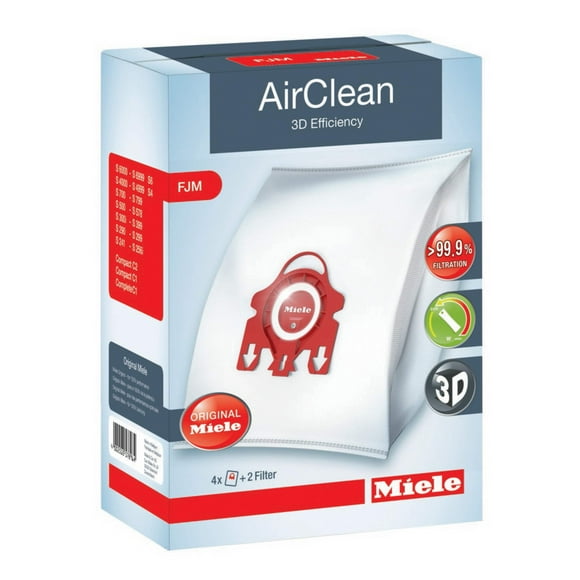 Miele AirClean 3D FJM Dust Bags, 4-pk