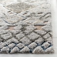 thumbnail image 5 of SAFAVIEH Casablanca Merton Abstract Moroccan Wool Shag Area Rug, Grey/Olive, 4' x 6', 5 of 8