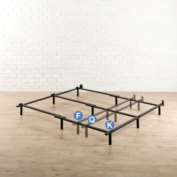 Zinus Compack Adjustable 7 inch Heavy Duty Bed Frame, for Box Spring & Mattress Sets, Fits Full