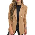 thumbnail image 1 of ORUYROP Women's Solid Color Casual Long Sleeve Lapel Button Blazer Jacket, 1 of 5