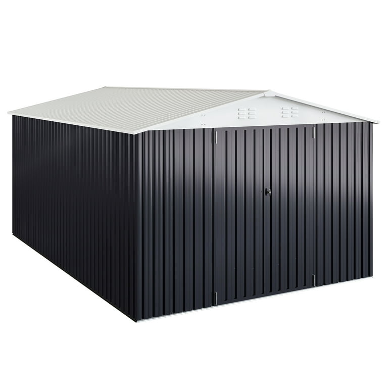 NETAJE 8x12 FT Outdoor Metal Storage Shed, Waterproof UV-Resistant