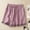 #243-Pink, variant on Womens Shorts Elastic Waistband Drawstring Side Pocket Solid Soft Breathable Casual Linen Shorts for Summer Gift