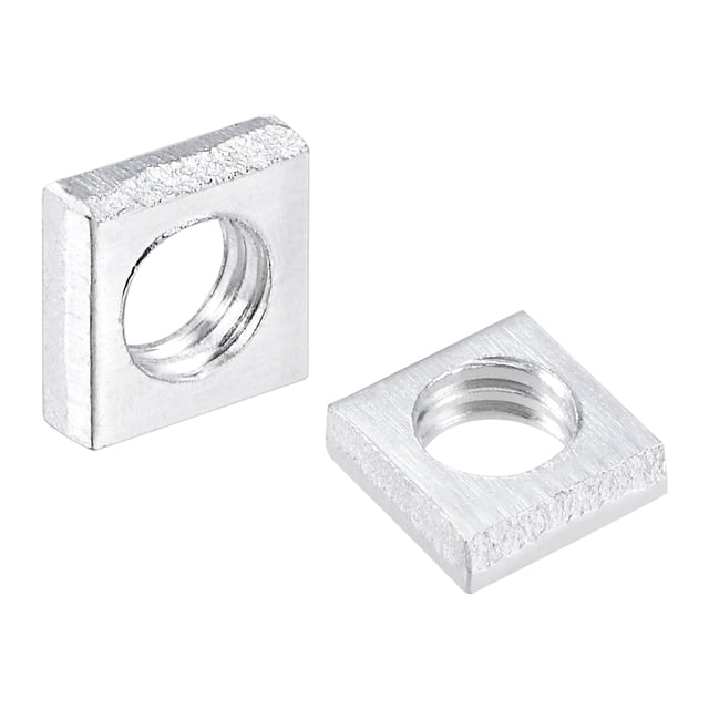 Unique Bargains Écrous Carrés, Kit d'Assortiment de Filetage Métrique Plaqué Zinc M4x6mmx2mm, 200 Pcs