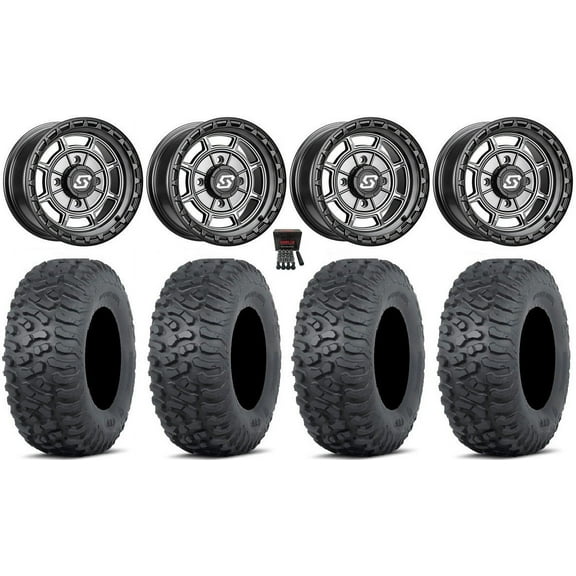 Sedona Rift 15x6 Wheels Grey 30" Terra Hook Tires Polaris RZR XP 1000 / PRO XP / Ranger XP 900/1000