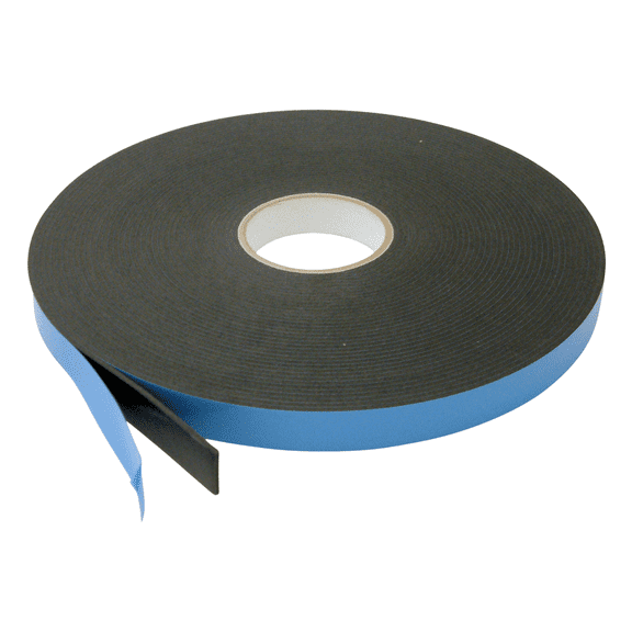 JVCC Window Glazing Tape [Double-Sided, Closed Cell] (DC-WGT-01): 1 in. x 75 ft. x 1/8 in. thick (Black)