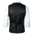 thumbnail image 5 of Rciityk Men's Suit Vests Business Suit Vestss for Men Formal Slim Solid Fashion Retro Wedding Waistcoat for V-Neck Tuxedo Vests, 5 of 8
