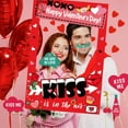 thumbnail image 5 of Valentine's Day Photo Booth Props Frame Love Heart Kiss Selfie Photobooth Props Photoshoot for Wedding Anniversary Backdrop Decorations (1 piece photo frame +20 pieces photo props), 5 of 8