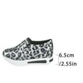 thumbnail image 5 of Leopard Platform Shoes for Women Trendy Casual Chunky Slip on Walking Loafers Height Increasing Work Sneakers, 5 of 7