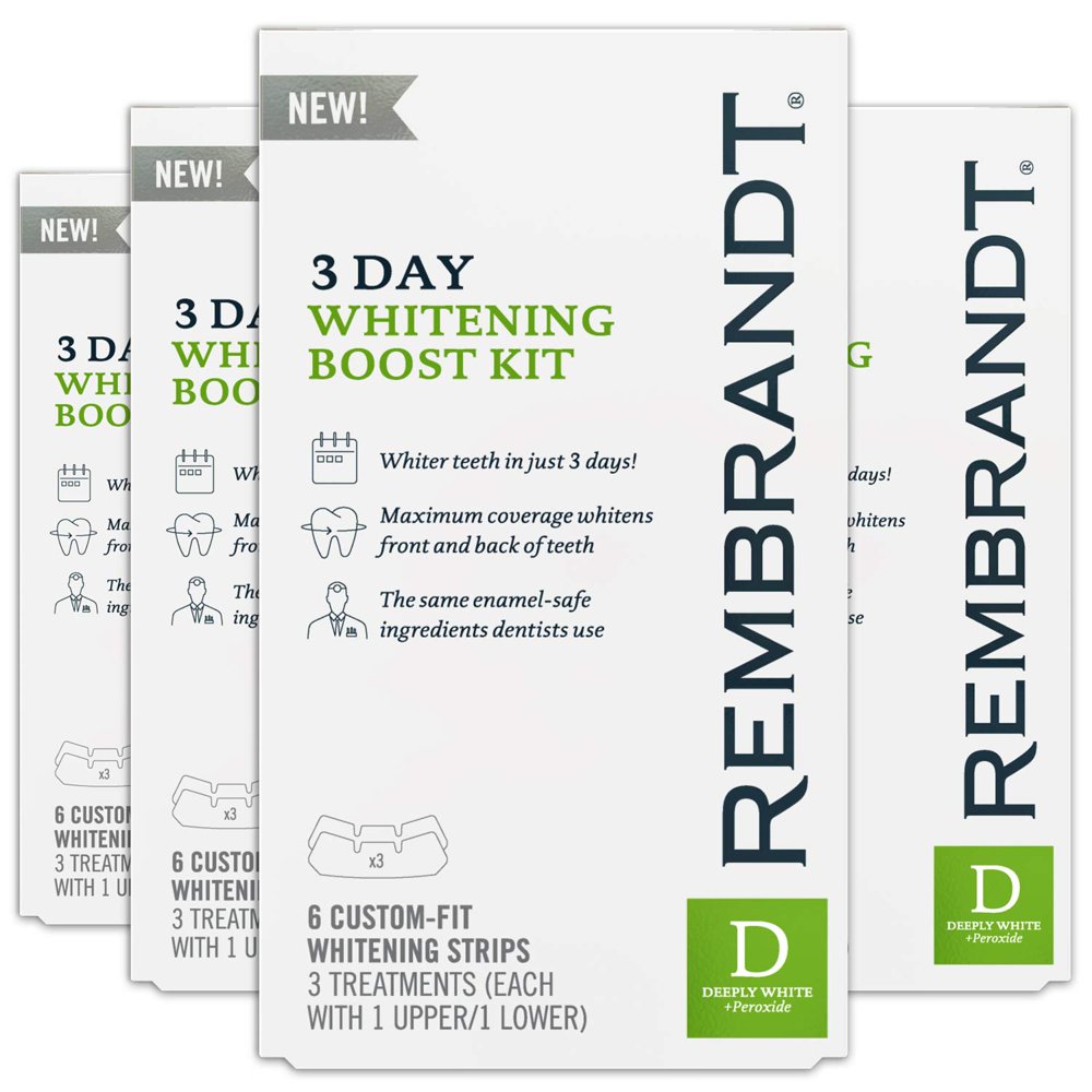 Rembrandt 3 Day Teeth Whitening Boost Kit, 6 Custom Fit ...