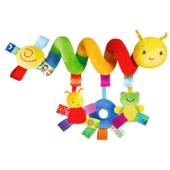 Juguete de gusano espiral colgante para cuna VNI Gusano de peluche para bebe