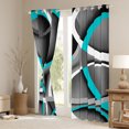 thumbnail image 3 of Homewish Teens Grey Teal Stripes Blackout Curtains Set of 2 (52x84 Each),Abstract Minimalist Lines Window Curtains,Minimalism Geometric Theme Curtains and Drapes,Super Cozy Room Decor, 3 of 6