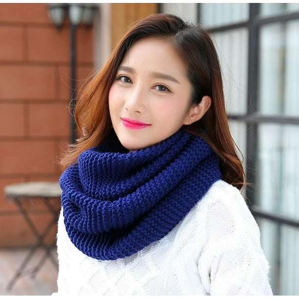 Bufanda de punto para mujer, collar cálido de invierno, accesorios de ropa, bufandas femeninas de Cachemira de imitación, moda Fivean unisex