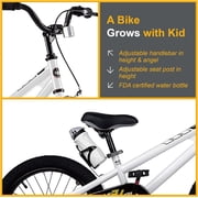 Royalbaby Freestyle 18 Kids Bicycle for Boys Girls, Ages 6-9 Years, White