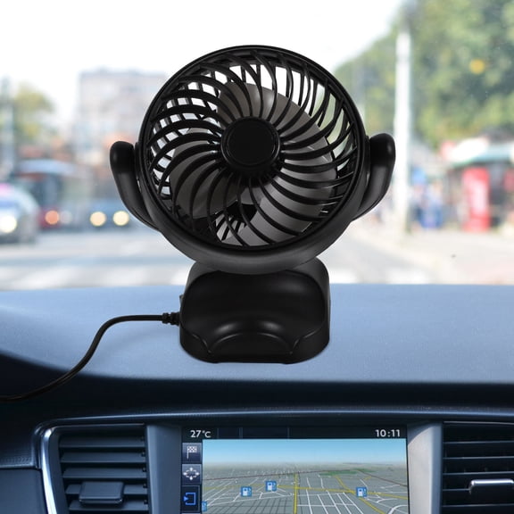 NUOLUX Car Cooling Fan White PP for Daily Use USB Portable High Efficiency