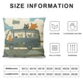 thumbnail image 6 of JRXY Throw Pillow Cover Cute Funny Bus with Animals On Nature Sofa Pillow Case Cushion Cover for Home Couch Bed Decor,2 Pcs White, 6 of 6