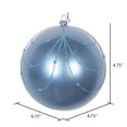 thumbnail image 3 of Vickerman 4.75" Periwinkle Candy Finish Curtain Ornament with Glitter Accents, 4 per Bag, 3 of 4
