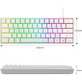 thumbnail image 7 of MageGee Mini 60% Gaming Keyboard, Upgrade RGB Backlit 61 Key Ultra-Compact Keyboard, TS91 Ergonomic Waterproof Mechanical Feeling Office Computer Keyboard for PC, MAC, PS4, Xbox ONE Gamer(White), 7 of 7