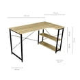 thumbnail image 3 of Escritorio Minimalista Topliving de Madera Tipo Escuadra con Repisas Home Office, 3 of 7