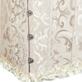thumbnail image 4 of Corset Top Bustiers for Women Lace Up Ovebust Victorian Corset Plus Size Vintage Corsets Beige XS, 4 of 6