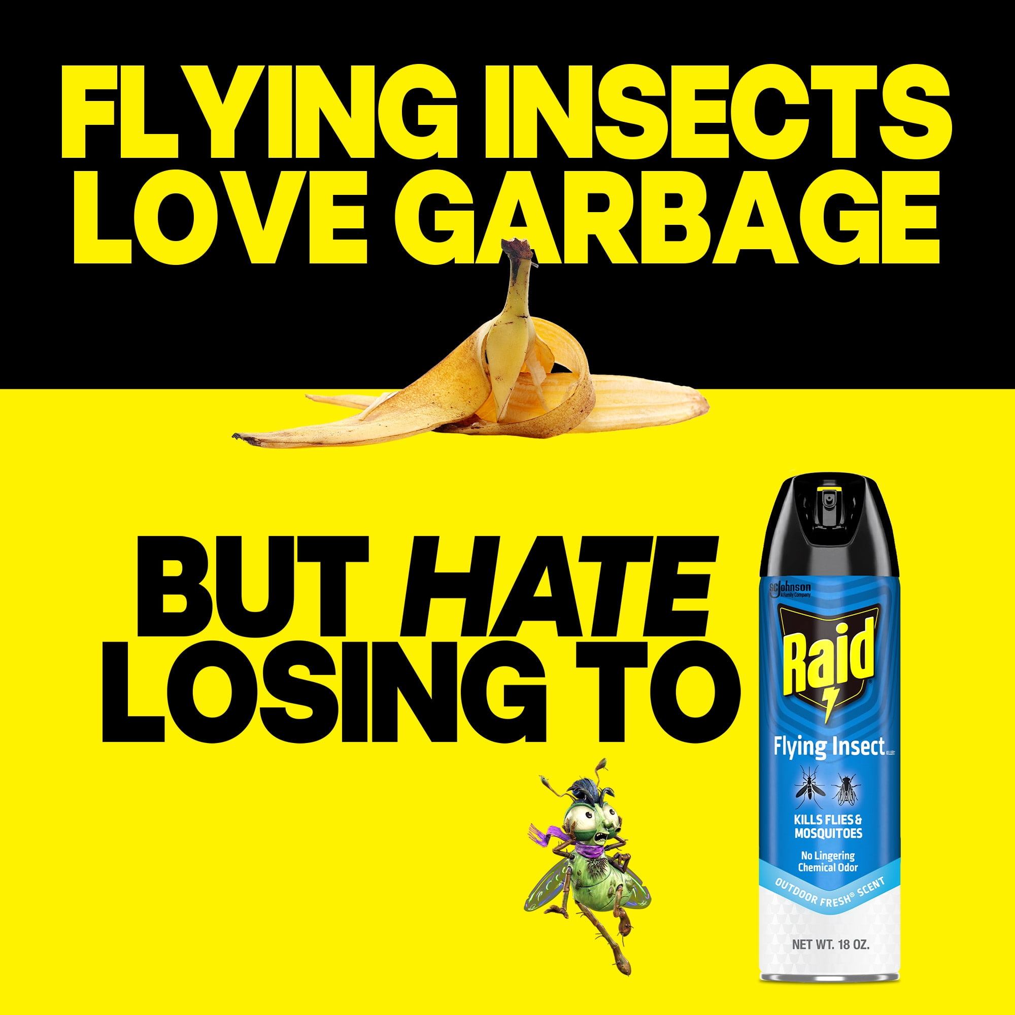 Raid Flying Insect Killer 7, Flying Insect Spray Can, Outdoor Fresh® Scent, 18 oz