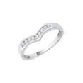 thumbnail image 1 of Channel Set Diamond Wedding Band in Sterling Silver (1/5 cttw, I-J, I1-I2) (Size-10), 1 of 3