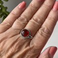 thumbnail image 3 of Amber Ring 925 Sterling Silver Natural Amber Gemstone Solitaire Wedding Ring, 3 of 5