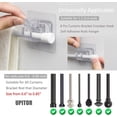 thumbnail image 3 of UPITOR 10 Pieces Self Adhesive Curtain Rod Holder - No Drill Drapery Hook Holders Fixing Rod Holder - Curtain Pole Wall Brackets Towel Rod Hooks - Durable Material Transparent, 3 of 7