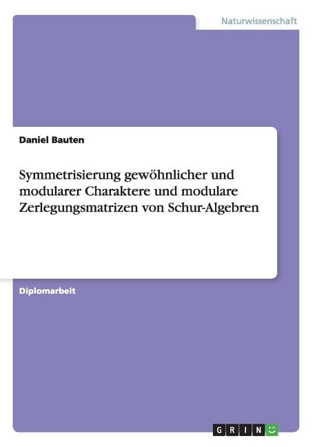 Symmetrisierung Gewohnlicher Und Modularer Charaktere Und ...