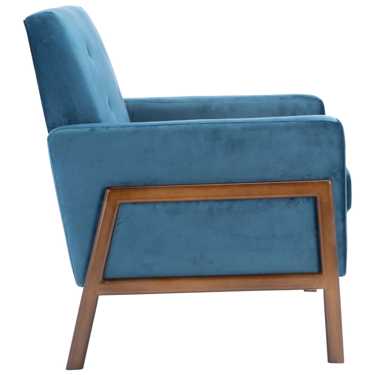 SAFAVIEH Roald Solid Glam Sofa Accent Club Chair, Blue