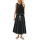 thumbnail image 1 of Conjunto de falda HOWALOOK para mujer, algodón, sin mangas, drapeado, negro, 1 of 3