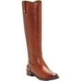 thumbnail image 1 of INC Womens Fawne Leather Knee-High Riding Boots Brown 6 Wide (C,D,W), 1 of 4