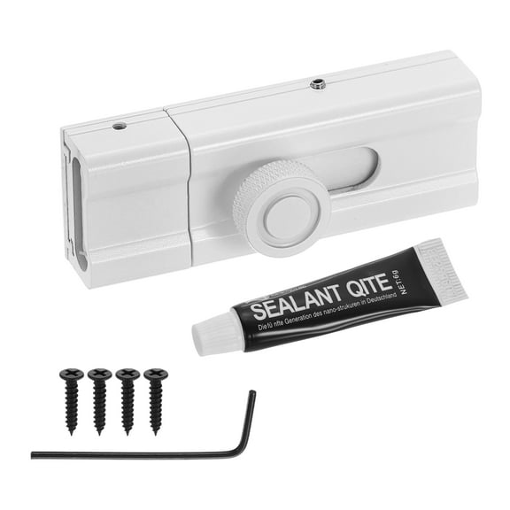 Slide Lock, 3 Inch Adhesive Security Barrel Slide Bolt Latch with Screws, Aluminum Alloy Sliding Bolt Locks for Flush or Recessed Doors, Screen, Window, Patio Doors, White