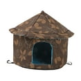 thumbnail image 2 of Casa cálida para perros pequeños Sunnimix Refugio de gatos callejeros Redondo L Marrón, 2 of 8
