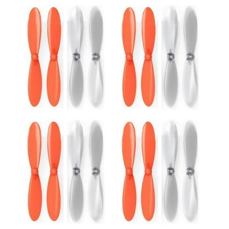 HobbyFlip Orange Clear Propeller Blades Props Propellers Transparent Compatible with Ares Spectre X 4 Pack