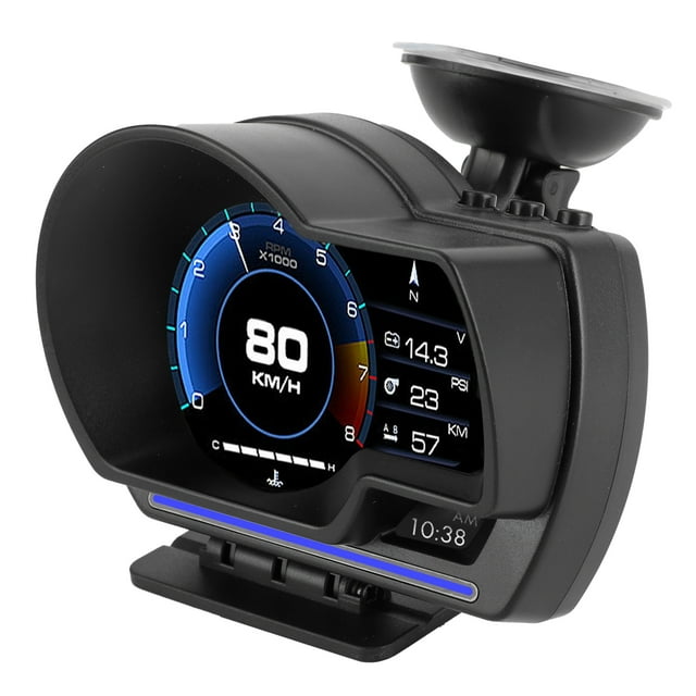 Cergrey Head Up Display OBD2+GPS Smart Gauge Car HUD Speedometer Turbo RPM Alarm For Car Truck,GPS Screen,Speed Warning