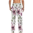 thumbnail image 2 of Fresh Pink Flower Ghost Pajama Pants, Men's Lounge Pants Light with Drawstring and Pockets, Christmas New Year Birthday Father's Day Gifts, Medium, 2 of 7