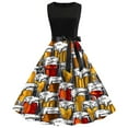 thumbnail image 1 of WILLBEST Vestidos Casuales para Mujer con Curvas Vestido Informal de Verano de Manga Corta con Cuello Redondo y Cinturón Extraíble con Estampado de Oktoberfest Extra Grande, 1 of 2