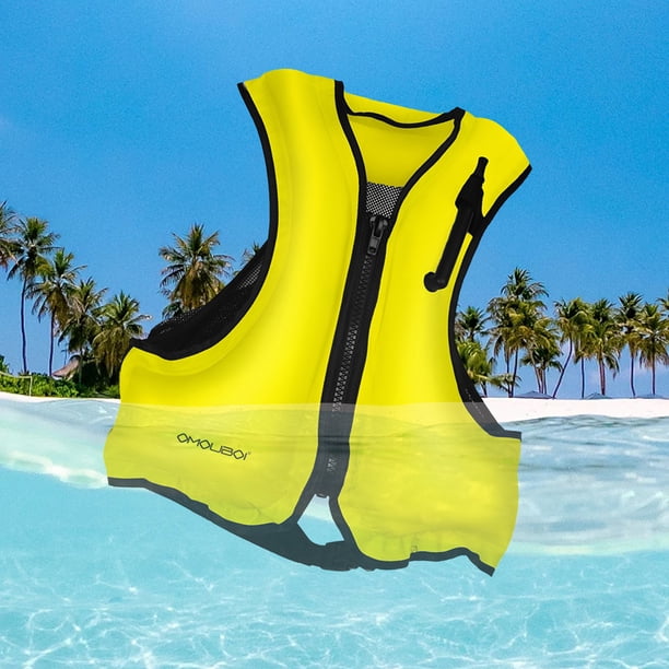 Chaleco de snorkel inflable chaleco de flotabilidad inflable ajustable
