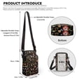 thumbnail image 6 of HELLHERO Hummingbird Flower Adjustable Shoulder Strap Crossbody Bag Polyester Double Zipper Adjustable Crossbody Bag for Casual Use, 6 of 7