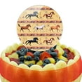 thumbnail image 5 of Acrylic Horses Southwestern Border Pattern Cake Topper Party Decoration for Wedding Anniversary Birthday Graduation, 5 of 7