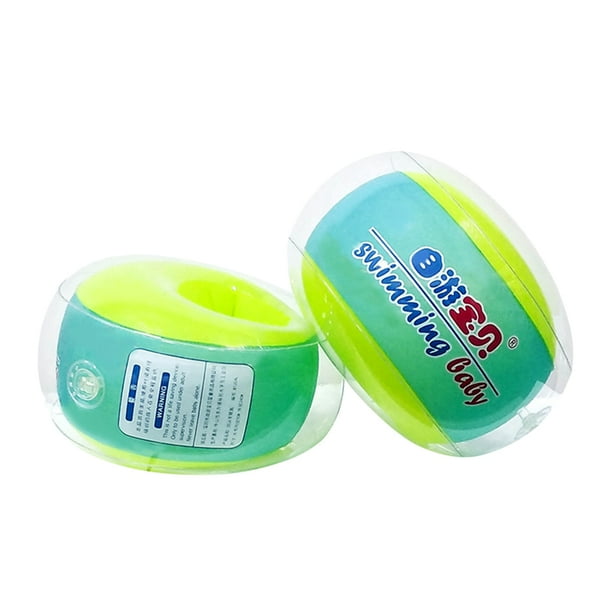 EeaseMX 1 par de flotadores inflables enrollables para brazos de niños (azul, apto para niños de 3 a 14 años, talla M)