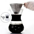 thumbnail image 5 of Pour Over Coffee Maker, Glass Coffee Pot Coffee Brewer with Stainless Steel Filter, High Heat Resistance Decanter, 14 Ounce -, 5 of 6