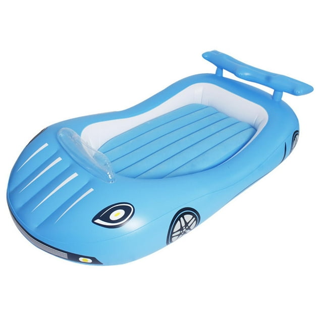 Cama inflable para niños pequeños, colchón de aire, cama de viaje inflable para el hogar Azul