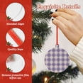 thumbnail image 4 of Cauagu Heart Check Plaid Pattern Acrylic Christmas Pendant,1-Pack Christmas Ornaments Xmas Tree Decor Christmas Décor with Ribbon Cute Tree Hanging for Party Favors-Round Shape, 4 of 7