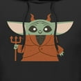 thumbnail image 2 of Men's Star Wars: The Mandalorian Halloween Devil Grogu Pull Over Hoodie Black 2X Large, 2 of 4
