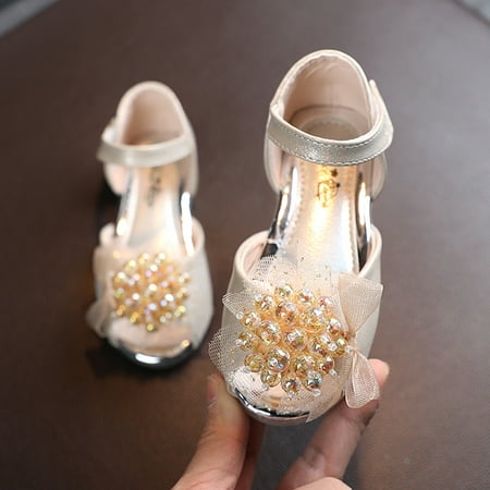 

Miayilima gold 29 slippers for women peep shoes leather toe kids baby girls sandals toddler princess pearl women s slipper