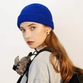 thumbnail image 3 of Gorro de pescador corto de punto de lana Sinhoon para hombre y mujer, gorro cálido de invierno (azul), 3 of 8