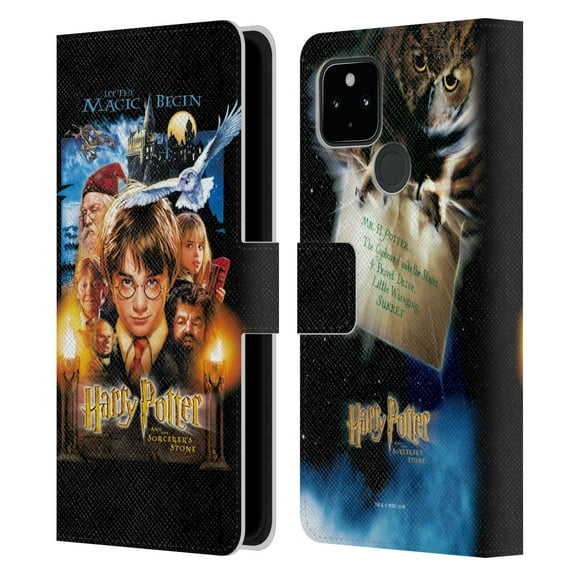 Head Case Designs Officially Licensed Harry Potter Sorcerer's Stone II Poster 1 Leather Book Wallet Case Cover Compatible with Google Pixel 4a 5G